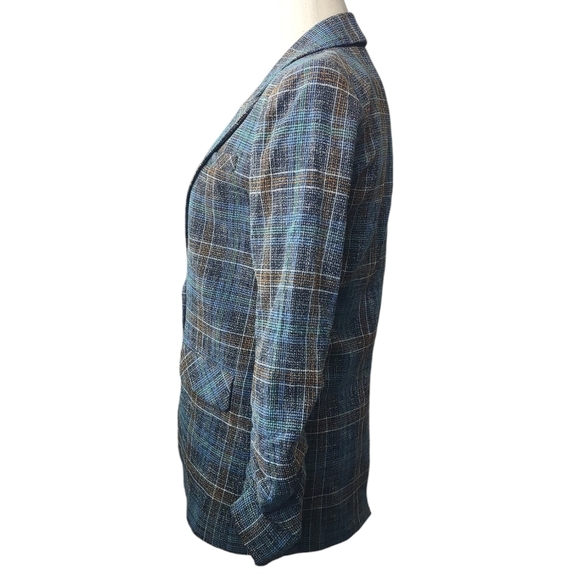 Veronica Beard 00 plaid Martel blue cotton dickey jacket Blazer Celebrity - Picture 8 of 14
